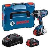 Bosch Professional BITURBO Akku-Drehschlagschrauber GDS 18V-1600 HC (3/4' mit hoher Durchzugskraft, inkl. 2 x Akku ProCORE18V 8.0Ah, Ladegerät, Bluetooth-Modul GCY 42, in L-BOXX)