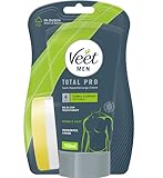 Veet Men Dusch-Haarentfernungscreme für Oberkörper & Beine - Enthaarungscreme für Männer, für normale Haut - 150 ml inkl. Schwamm