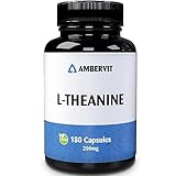 L Theanin 180 Kapseln - 200mg pro Kapsel | Für Konzentration, Entspannung & Stressabbau | Vegan, Keine Künstlichen Füllstoffe | Allergen und Gluten Frei | Ambervit