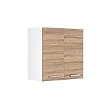 Vicco Hängeschrank R-Line, Sonoma/Weiß, 60 cm