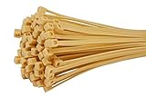Fix&Easy Kabelbinder 2,5x100mm Bambus beige 100 Stück UV- und Wetterbeständig Set für Garten Sichtschutz Schilfrohrmatte Balkonsichtschutz Terrasse Bambusmatte Bambuszaun Bambuswand