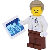 LEGO City Minifigur Zahnarzt mit Röntgenbild-Fliese