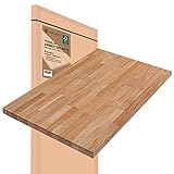 Riverbank Küchenarbeitsplatte aus Eiche - 2000x620x 38mm | Stabile Arbeitsplatte für Küche Werkbank & DIY Projekte | Holzplatte Massiv - Auch als Schreibtischplatte & Tischplatte nutzbar
