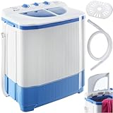 tectake® portable, mobile 4,5 kg Mini Waschmaschine + 3,5 kg Wäscheschleuder Kombination, Toplader für Camping und Reise, Toploader Reisewaschmaschine