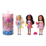 Barbie Colour Reveal, Chelsea Doll Colour Reveal, 6 Überraschungen, Picknick-Serie mit Farbwechsel, 1x Chelsea Doll mit braunen Haaren, Geschenk für Kinder, Spielzeug ab 3 Jahre,HKT81