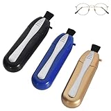 3 Stück Mini Tragbare Brillenreiniger Hochwertig Brillenputztuch Mini-Gläser Weiche Bürsten-Reinigungs-Clip Reinigungsbürste aus Carbon-Mikrofaser für Brillen für Die Professionelle Brillenreinigung