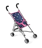 Bayer Chic 2000 Puppenbuggy Roma, Puppenwagen, Mini-Buggy, Butterfly, Navy-pink, 601-33, 50 x 29 x 57 cm