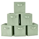 EZOWARE Faltbare Würfel-Aufbewahrungsboxen, 6er-Set Faltbar Aufbewahrungsbox Pastel Green