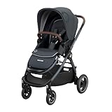 Maxi-Cosi Adorra² Kinderwagen, komfortabler, zusammenklappbarer Kombi mit Einkaufskorb und mehreren Sitzpositionen, nutzbar ab Geburt bis ca. 4 Jahre (0-22 kg), essential graphite, grau