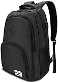 YAMITON Premium Rucksack mit Laptopfach und USB Ladeanschluss - Business Herren Rucksack für Laptop 15,6 Zoll für Arbeit Studium Schule Wandern Camping Reisen 35L