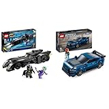 LEGO DC Batmobile: Batman verfolgt den Joker Set, Batmobil-Spielzeugauto & Speed Champions Ford Mustang Dark Horse Sportwagen, Auto-Spielzeug