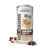 Layenberger Fit+Feelgood Slim Shake Powder, Mahlzeitersatz für 12 Portionen mit je 213 kcal (1x 396 g) - Schoko-Nuss