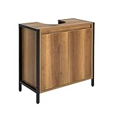 SoBuy BZR63-PF Waschbeckenunterschrank Badschrank Waschtisch Unterschrank Badmöbel Vintage BHT ca: 60x60x30cm