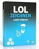 LOL ZEICHNEN - Lachen 'verboten' | Kartenspiel und Gesellschaftsspiel ab 12 Jahren und Erwachsene | 3+ Spieler | Malen & Kritzelei | Familienspiel | lustiges Partyspiel | über 300 witzige Begriffe