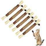 tao pipe 6 Stück Katzenminze Sticks, Katzen Sticks Matatabi Kausticks Interaktives Katzenspielzeug, Katzen Kauhölzer Silvervine Sticks zur Katzen Zahnpflege und Gegen Mundgeruch