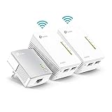 TP-Link WLAN Powerline Adapter Triple Set TL-WPA4220T KIT(600Mbit/s, WLAN 300Mbit/s, Wi-Fi Clone, Fast-Ethernet-LAN, Plug&Play, Kompatibel mit allen HomePlug AV/AV2 Powerline Adaptern)