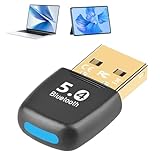 KUWUNG Bluetooth Adapter PC, 5.4 Bluetooth Dongle, Bluetooth Stick für pc, Bluetooth EDR usb Adapter, Plug & Play Bluetooth-Adapter mit Windows 7/10/8.1/11 für Desktop, Laptop, Headset, Tastatur, Maus