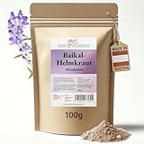 Baikal-Helmkraut Pulver 100g | Scutellaria baicalensis fein gemahlen & natürlich | Höchste Qualität aus Österreich | Veganes Nahrungsergänzungsmittel ohne Zusatzstoffe | Siberisches Helmkraut