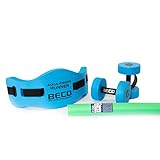 beco Aquafitness 4teiliges Set Aquahantel Schwimmgürtel Poolnudel Schwimmhilfe, blau; farblich sortiert