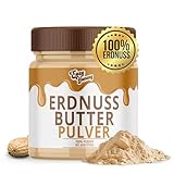 Easy Yummy Erdnussbutter Pulver (500g), 100% Peanut Butter Powder ohne Zucker, Erdnusspulver
