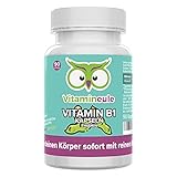 Vitamin B1 Kapseln - 200 mg Thiamin - hochdosiert - Qualität aus Deutschland - ohne Zusätze - vegan - laborgeprüft - Thiaminhydrochlorid - kleine Kapseln statt Tabletten - Vitamineule®