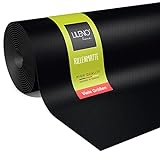 LILENO HOME Rillen Gummimatte Meterware 50x100 cm - Gummiläufer Rillenmatte (3mm) als Werkstattboden, Antirutschmatte, Werkbank Auflage u. Bodenmatte - Gummi Matte für Keller, Anhänger, Garage