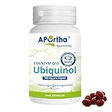 APOrtha Kaneka Ubiquinol Coenzym Q10 100 mg 60 Kapseln I CoQ10 Kapseln hochdosiert 100mg I Hohe Bioverfügbarkeit durch bioaktives Ubiquinol I 2-fach Patentierter Rohstoff I Tagesdosis 1 Kapsel