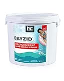 Bayzid Chlorgranulat für Pool 1 x 5kg - 56% Aktivchlorgehalt zur Schnellen Anhebung des Chlorgehaltes - Bekämpft Keime & Bakterien - Leicht Löslich Schwimmbad