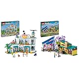 LEGO Friends Heartlake City Krankenhaus, Set mit Spielzeug-Hubschrauber und Figuren & Friends Ollys und Paisleys Familien Haus, Puppenhaus mit Figuren und Zubehör