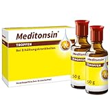 Meditonsin Tropfen 2 x 50 g - bei ersten Anzeichen einer Erkältung - Erkältungs Medikament bei Husten & Schnupfen - natürliches Arzneimittel - für die ganze Familie geeignet