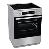 Gorenje GECS6C 70 XPA Elektro-Standherd mit Glaskeramik-Kochfeld 60 cm / 71 Liter/ExtraSteam/GentleClose/AirFry/Versenkbare Knebel/AquaClean/PerfectGrill/Teleskopauszüge/edelstahl