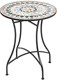Primaster TrendLine Gartentisch Provence Mosaik 60 cm Tisch Beistelltisch Terrassentisch