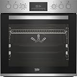 Beko BBUM12328X Einbauherdset AeroPerfect Glaskeramik-Kochfeld 8 Heizarten SteamShine-Reinigungsfunktion Edelstahl