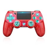 Lapezei Wireless Controller für Ps 4 Mit RGB-Beleuchtung,Dual Vibration Game Controller Joystick mit Turbo und 3,5 mm Audio-Buchse/LED/Touchpad, kompatibel mit PS4 / Pro/Slim/PC