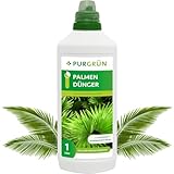 Purgrün® Palmendünger | Extra Stickstoff für schnelles Wachstum | Spurennährstoffe für kräftige Palmwedel | Ergiebiges Konzentrat für ca 400 Liter Gießwasser | Premium-Flüssigdünger | 1 Liter