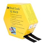 3M Dual Lock SJ354D, wiederlösbares Befestigungssystem - starke, wiederlösbare Verbindung von Kunststoffen (Polypropylen, Polyethylen), kritischen Lacken - 2 x 25mm x 5m, Dicke: 5.7mm (1-er Pack), 10 m x 25 mm