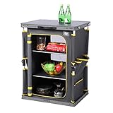 TIMBER RIDGE Campingschrank faltbar Campingküche klappbar Auto Faltschrank Küchenbox Klappschrank All-in-one tragbar mit Tragetasche