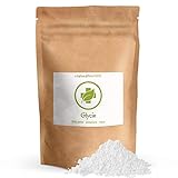 Glycin Pulver - 500 g - nicht-essentielle Aminosäure - produktionsfreische Ware - in geprüfter Qualität - 100% vegan und absolut rein - laktosefrei, glutenfrei - OHNE Hilfs- u. Zusatzstoffe