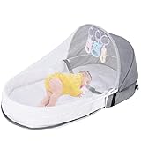 Baby Reisebett, Faltbare Wiege Für Das Bett Bionic, Portable Reisebettzelt Für Babys, Mit Moskitohaube, Baby Stubenwagen Für 0-24 Monate