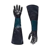 Handschuhe für Sandstrahl-Reinigung, aus Gummi, 59,9 cm, robust, Sandstrahl-Handschuhe, Körnung und Perlen, für Modell 60, 90, 110, 260 Sandstrahlkasten, 1, 2