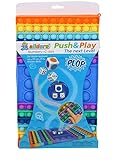 alldoro 67151 Push & Play Würfelspiel mit Zahlen und Farben, Pop it Brettspiel, Blasen Spiel, Bubble Push Toy, Fingerspielzeug für Stressabbau, für Kinder & Erwachsene, ca. 32,5 x 19 cm, Regenbogen