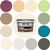 Dimensa Wohncolor bunte Wandfarbe creme hell-beige 2,5 Liter, Vanille creme hell-beige