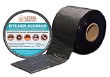 Bitumen Aluband Reparaturband Dichtband Farbe Schwarz 100 mm - Rolle 10 Meter.