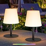 MALUX Led Akku Outdoor Tischlampe 8 Farben led tischlampe kabellos Dimmbar Tragbare Outdoor Tischleuchte ​IP44 Wasserdicht tischleuchte kabellos Für Garten Schlafzimmer Tisch Dekoration