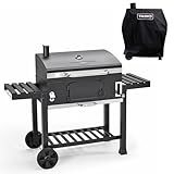 TAINO Hero XXL Set Abdeckhaube BBQ Smoker Grillwagen Holzkohle-Grill Standgrill Räucherofen