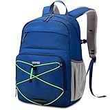 HOMIEE Kinderrucksäcke Jungen Mädchen für 3-8 Jährige 18L Bequeme Schulrucksack mit Brustgurt,Wanderrucksack Outdoor-Daypack mit Gepolsterten Schultergurten, Dunkelblau