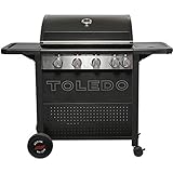 Activa Gasgrillwagen Toledo 500 Gasgrill, schwarz, 127 x 48 x 108 cm