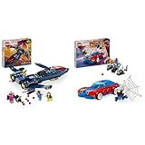 LEGO Marvel X-Jet der X-Men, Modell-Flugzeug zum Bauen mit Figuren & Marvel Spider-Mans Rennauto & Venom Green Goblin, Spidey-Spielzeug