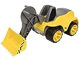BIG - Power-Worker Maxi-Loader - Kinderfahrzeug, geeignet als Sandspielzeug und für das Kinderzimmer, Baggerfahrzeug zum Sitzen bis 50 kg, für Kinder ab 3 Jahren, Gelb