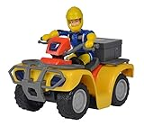 Simba 109257657 - Feuerwehrmann Sam Mercury-Quad, mit Sam Figur und Zubehör, für Kinder ab 3 Jahren, Rot/Gelb
